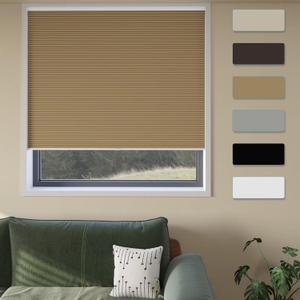 MYshade Cordless Cellular Window Shades No Tools No Drill Blackout Blinds for Indoor Windows Size 27" Wide X 50" Height Light Brown Room Darkening Blinds for Bedroom, Bathroom, Kitchen, Living Room