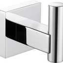 Suyar Bath Towel Hook Polished Chrome, SUS 304 Stainless Steel Modern Shower Robe Holder, Bathroom Coat Towel Hanger Wall Mounted 