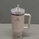 STANLEY Quencher H2.0 Tumbler with Handle and Straw 40 oz Flowstate 3-Position Lid Cup Holder Compatible for Travel Insulated Stainless Steel Cup BPA-Free Rose Quartz 2.0