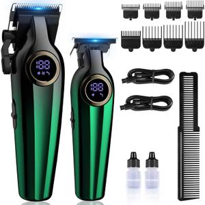 BILLAR Professional Hair Clipper for Men Hair Cutting Kit Men's Beard Trimmer Hair Trimmer Shaver Cordless Barber Clippers and TrimmersGreen