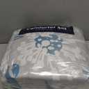 Anibedding Teal Floral Comforter Set Full Size 7 Piece, Teal Blue Flower Bed in a Bag, Elegant Botanical Floral Comforter Soft Microfiber Complete Bedding Set for All Season, (Teal, 78"x90")