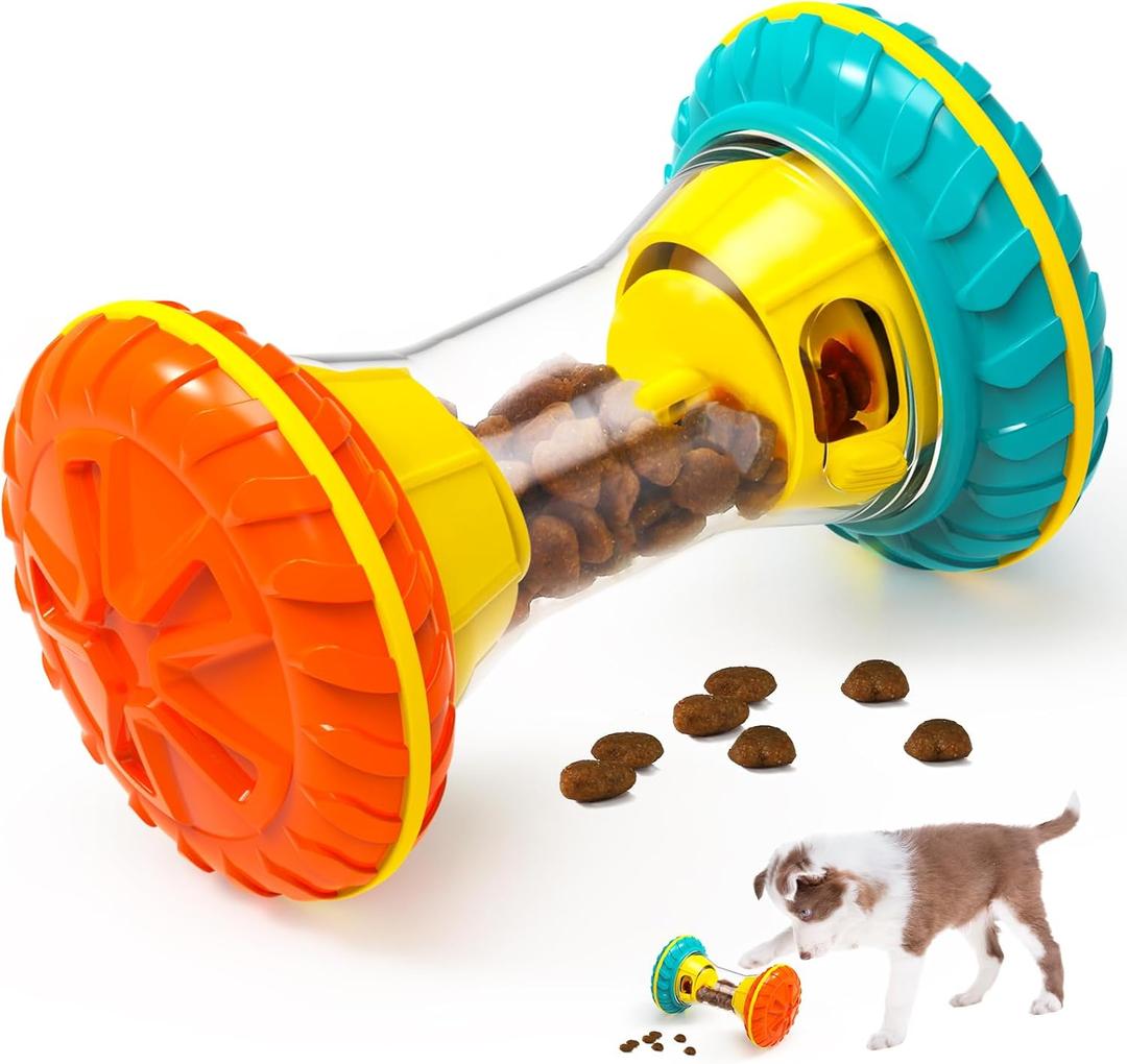 Interactive Dog Puzzle Toys for Boredom, Dogs Enrichment Toy to Keep Them Busy, Treat Dispensing Slow Feeder (Yellow)