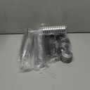 100 Pack Rimmed Disposable Plastic Wine Glasses Bulk 8 Oz Elegant Fancy Wine Cups Stemmed Wine Glasses Clear Cocktail Cups with Long Stem for Party Wedding Anniversary Birthday (Silver)