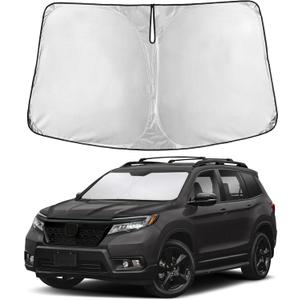 EcoNour Windshield Sunshade Compatible for Honda Passport 2019-2024 2025 2026, Sun Visor for Front Windshield & Window Sun Shade Cover, UV Heat Blocker & Protector, Car Accessories