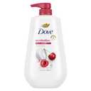 Dove Body Wash with Pump Revitalizante Cherry & Chia Milk, for Renewed, Healthy Looking Skin, Moisturizing Gentle Skin Cleanser with 24hr Renewing MicroMoisture, 30.6 oz
