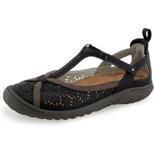 JBU Women's Daffodil Comfortable Adjustable Casual T-Strap Memory Foam APMA Accepted Mary Jane Walking Flat, 11