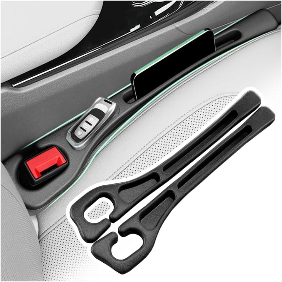 2PCS Car Seat Gap Filler Organizer,2026 Upgraded Car Seat Gap Plug with Storage Slot,Plug & Play in Between Cars Seats Catcher Cars Accessories to Stop Items Falling Between Seats