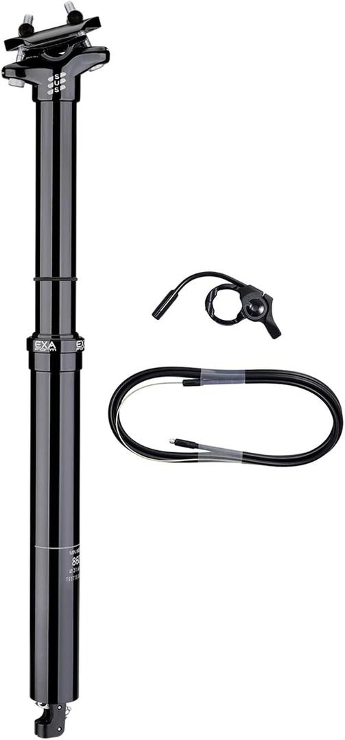 EXA Form Dropper Post Suspension Seatpost 30.9mm/31.6mm, 345mm/395mm/445mm Length, 40mm Suspension Travel - 860i (Diameter 30.9mm/Tavel 100mm)
