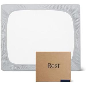 REST® Evercool®+ Fitted Sheet, Queen Size, Light Gray, 15" Deep (up to 18’’), Breathable Bedding for Hot Sleeper and Night Sweats, Bed Sheet with Ionic+ Self-Cleaning Silver Yarn for Sensitive Skin