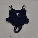 Avidlove Lingerie for Women Mesh Lace Bodysuit Sexy Wireless Garter Lingerie Set Teddy Lingerie(No Stockings) (Medium, Navy Blue)