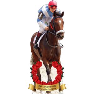5pcs Cardboard People Horse and Jockey 150th Standee Life Size Cardboard Cutout Standup, 85 inches x 31