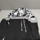 Angerella Hoodies for Women Camo Leopard Print Tops Pullover Hooded Sweatshirt Drawstring with Pocket, Size  L