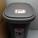 Rubbermaid Spring Top Trash Can with Lid 13 Gallon Gray Plastic Garbage Bin for Home/Kitchen/Office/Garage