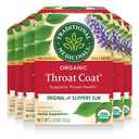 Traditional Medicinals Tea, Organic Throat Coat, Supports Throat Health, 96 Tea Bags (6 Pack) BB 10/31/28