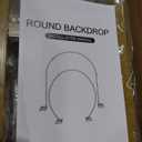 VerdeVista Convertible 6.5 FT Round Backdrop Stand - Heavy Duty Balloon Arch Stand with 2 Waterbags - Multiuse Photo Backdrop Arch, Gold Circle Ring Balloon Arch Frame for Wedding Baby Shower & More