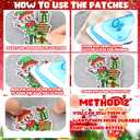 50 Pcs Themed Iron on Patches with Words Embroidered Sew on Cloth Colorful Multiple Styles Iron on Patches for Clothes Hats Backpacks Jackets Accessories Souvenirs Gifts(Green Christmas)