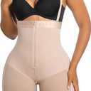 SHAPELLX Shapewear for Women Tummy Control Fajas Colombianas Body Shaper Postpartum Plus Size Butt Lifting Bodysuit (XL, 02-light Skin)