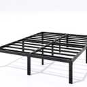 AROMUSTIM Bed Frame Queen - 14 Inch Tall Metal Platform Bed Frame No Box Spring Needed,Heavy Duty Queen Size Bed Frame,Easy Assembly,Under Bed Storage, Queen, Black