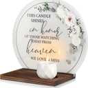 Memorial Candle Sympathy Gifts Wedding Memorial Sign, Memorial Service Decorations, Bereavement Gifts for Loss of Loved One, in Memory of Mom/Father/Husband