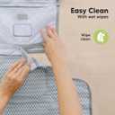 KeaBabies Portable Diaper Changing Pad, Travel, Car - Large Waterproof Baby Changing Mat, Wipeable, Padded, On The Go Travel Diaper Clutch Bag, Easy to Use Pockets for Newborn Essentials (Prairie)