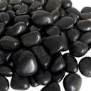 FANTIAN 5 Pounds Black Natural Decorative River Pebbles 2-3 Inch Black Polished Decorative Pebbles for Garden Landscaping, Home Dcor, Outdoor Paving River Rocks, Rocks for Painting