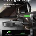 THREEKEY Qi2 Certified MagSafe Car Mount Charger,Car Wireless Charger,15W Magnetic Charger Fast Charging,Retractable Phone Holder with 360Rotation,Car Mount for iPhone17-12&Galaxy S25 Ultra