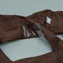 geluboao Women's Bikini Bottom Sexy V Cut High Cut Swimsuit High Waisted Bathing Suit Bottoms (Medium, Brown)