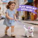 Vanvimen 17PCS Cat Toys for Kids Girls Boys,Interactive Robot Cat with Walking,Realistic Cat Toy for Toddlers 3-5 6-8,Idea Birthday Gifts for Girl Ages 3 4 5 6 7 8 Years Old