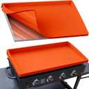 BANGIE Griddle Cover Mat for Blackstone 36 Inch Griddle Accessories | Full Wrap-Around Protection Silicone Mat for Griddle | Food Grade Silicone Grill Mat | ORANGE (35.5" x 21.5" x 1")