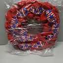20 Inch 4th of July Wreath Patriotic Burlap Wreaths for Front Door Red White Blue Memorial Day American Flag Wreath with Bowknot 4th of July Decorations Outdoor