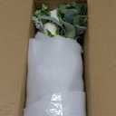 Faux Flowers with Vase,Artificial Silk Roses in Vase, Fake Plant Eucalyptus Flower Arrangement for Home Office Farmhouse Bathroom Dining Table Centerpiece Decorations Coffee Table Decor (White)