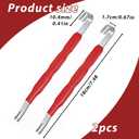 2 Pcs Electrical Connector Separator, Disconnect Tool for Automotive Electrical Connectors, Terminal Connector Removal Pliers for Fuel Injectors, Push Tab & Wire Connectors (Red)