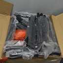 44.5" Bar Table, Pub Table with Adjustable Feet Floor Protector, Narrow Rectangular Kitchen Counter Bar Tables, Sofa High Top Tables with Black Metal Legs, Rustic Brown