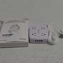 6 Ft Surge Protector Power Strip - 8 Widely Outlets with 4 USB Ports, 3 Side Outlet Extender with 6 Feet Extension Cord, Flat Plug, Wall Mount, Desk USB Charging Station, ETL, White