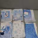 Panelee 6 Pcs Winter Kitchen Towels for Hello Winter Bathroom Blue Christmas Snowman Hand Tea Towels 12 x 18 Inch Absorbent Christmas Decorative for Kitchen Housewarming Cooking Gift