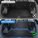 T TGBROS Cargo Mat Custom Fit for 2017-2022 Kia Sportage Accessories All Weather Cargo Liner Rear Trunk Liner Black Non-Slip Trunk Mat Backrest Mat