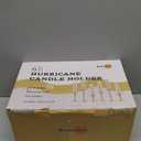 Gold Hurricane Candle Holders Set of 6, Tall Metal Windproof Glass Taper Candle Holder for Candlestick, Candle Sticks Decor, Table Centerpieces for Wedding, Candlelit Dinner Party Fireplace Decoration