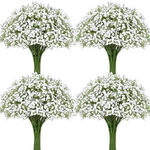30 Pcs Babys Breath Artificial Flowers, Baby Breath Flowers Artificial Bulk, Real Touch White Fake Flowers, Faux Babies Breath Gypsophila for Wedding Home Decor Floral Arrangement