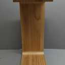 Cinnvoice C Shaped Side Table Solid Wood End Table for Living Room Couch Small Place Coffee and Eating Snack Tray