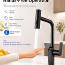 Touchless Waterfall Kitchen Faucet, Temperature Display, Matte Black