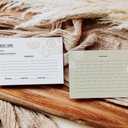 5 x Recipe Cards, 4x6 Premium Recipe Cards for Bridal Shower and Weddings, Double-Sided, 50 Pack, Beige