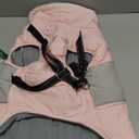 AOFITEE Dog Coat, XLarge Dog Jacket, Dogs Coat with Harness Built in, Reflective Waterproof Dogs Jackets Winter with Furry Collar, Warm Polar Fleece Pet Sweater Snowsuit for Doberman, Great Dane, XXL (Pink)