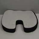 Everlasting Comfort Doctor Recommended Memory Foam Seat Cushion for Office Chairs & Car - Ergonomic Office Desk Accessories - Cushions for Tailbone Pain Relief, Sciatica (Black, Large)