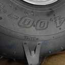 RONPOW 11x4.00-4 Tiller Tire and Wheel, 3/4" Axle Bore, 3-1/8" Centered Hub, 400 lb Load Capacity, 4 Ply Pneumatic Replacement Tire for Rototiller & Garden Tiller, 2 Pack Silver