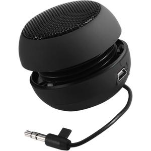Mini Portable 3.5mm Speaker Strong Built-in Battery for Mobile Phones MP3 PC Laptop (Black)