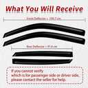 4PC Rain Guards for 19-23 Hyundai Santa Fe Window Visors for SEL Limited SE Calligraphy Deflectors Sun Shades Vent Tape On Out Channel
