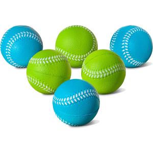 Kids Soft Foam Baseballs, 6 Pack, 2.75" | Safe & Soft Baseballs for T Ball & Toddler Baseball | Official Size Foam Balls for Kids Baseball Batting Practice