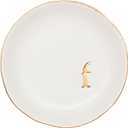 COLLECTIVE HOME - Ceramic Jewelry Tray, Decorative Trinket Dish for Rings Earrings Necklaces Bracelet Watch Keys, Birthday Mother's Day Christmas Gift for Women, 4.75", White Surface (F)