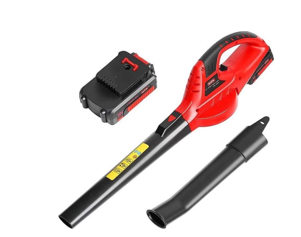MZK Leaf Blower Cordless Leaf Blower,20V Battery Powered Leaf Blower for Lawn Care, Electric Lightweight Mini Leaf Blower