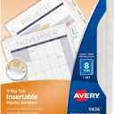 4 x Avery Durable Plastic 8-Tab Insertable Big Tab Dividers for 3 Ring Binders, Clear, 1 Set (11836)